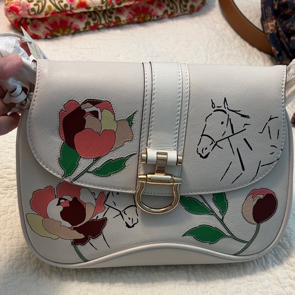 Radley London Rare Kentucky Derby Floral And Horse Crossbody Bag